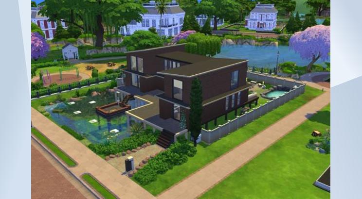 Modern house with Pond image 2