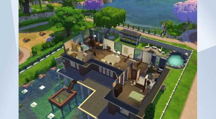 Modern house with Pond image 4