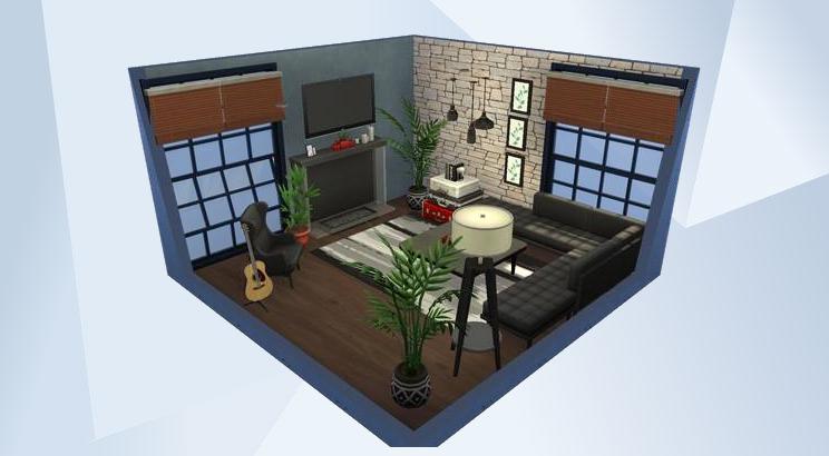 modern living room by Shimswith