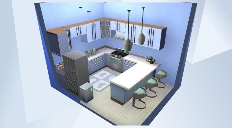 Modern Blue Kitchen image 2