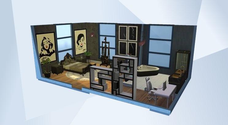 Black and white bedroom 2 – Bild 2

